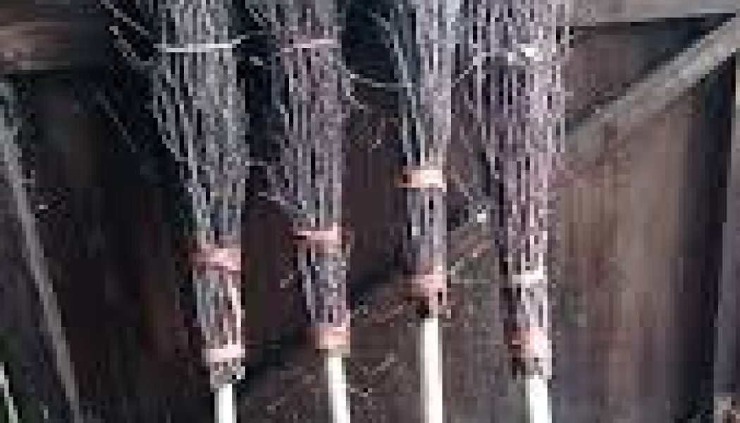 Witches Besom with Bristles Up