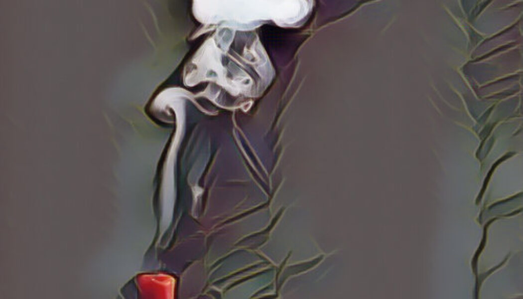 The candle goes out before completely burning