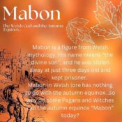 Mabon…Welsh God or Autumn Equinox?