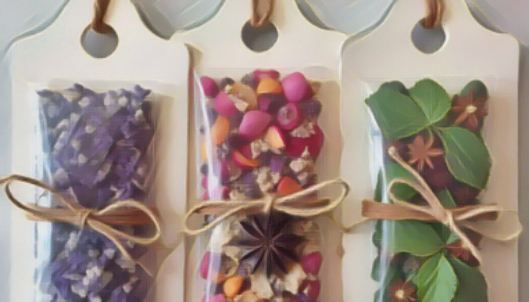 Padded Coat Hangers with Fragrant Sachets