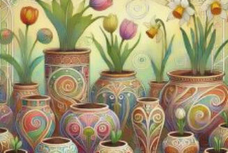 Painted Terracotta Pots